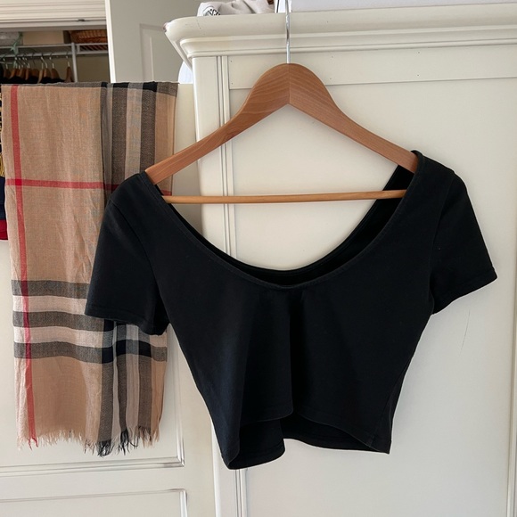 Urban Outfitters Mink Pink Black Crop Top Blouse - Picture 3 of 8